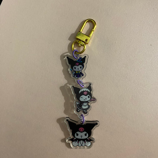 Triple kuromi keychain